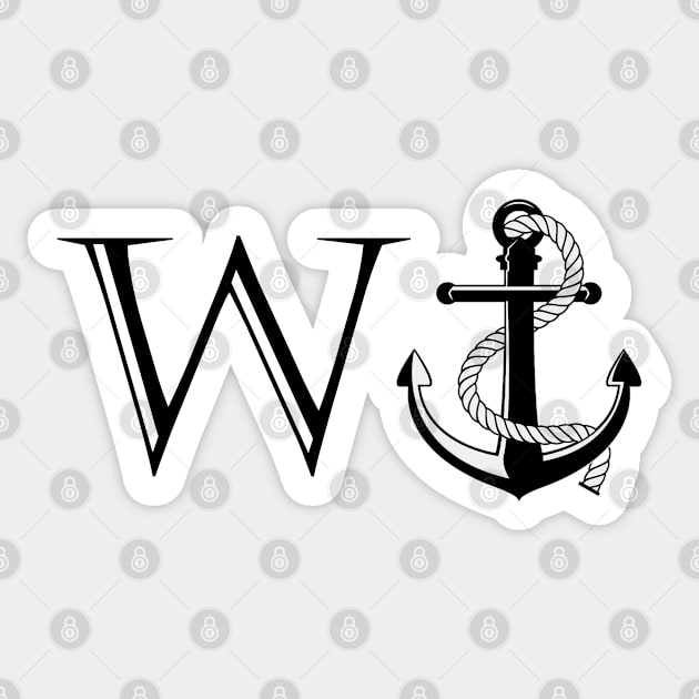 W Anchor Design Sticker by ArtShare